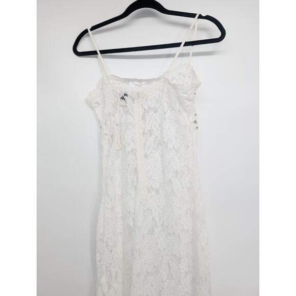 NWD Hemant & Nandita Sheer Lace Midi Dress Size S Ivory #NB460 - Picture 7 of 15